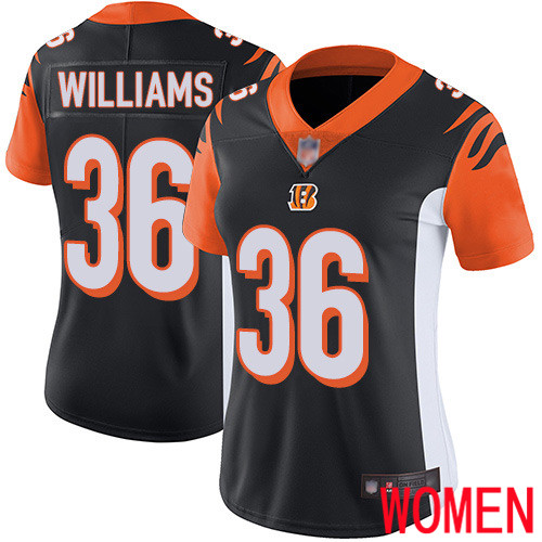 Cincinnati Bengals Limited Black Women Shawn Williams Home Jersey NFL Footballl #36 Vapor Untouchable